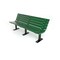 Frog Furnishings Green 6' Contour Bench Surface Mount w/ Black Frame PB 6GREBFCON - alternate 1